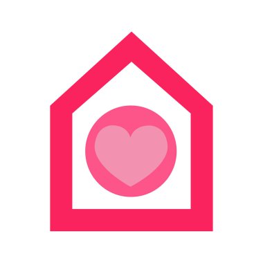 Kalp ikonu vektör illüstrasyonu 