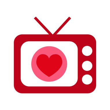 Kalp ikonu vektör illüstrasyonu 