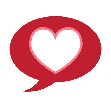 Kalp ikonu vektör illüstrasyonu 