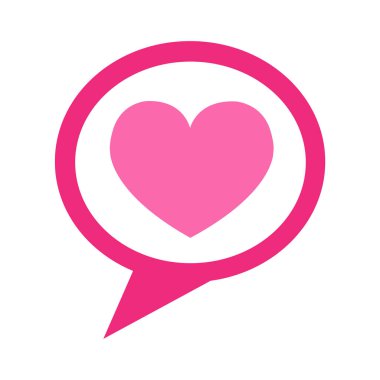 Kalp ikonu vektör illüstrasyonu 