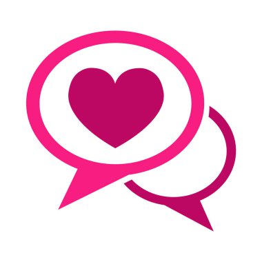 Kalp ikonu vektör illüstrasyonu 