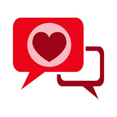 Kalp ikonu vektör illüstrasyonu 