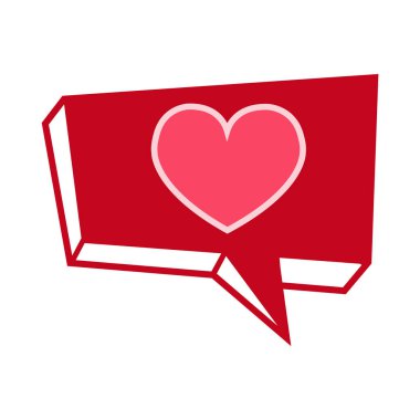 Kalp ikonu vektör illüstrasyonu 