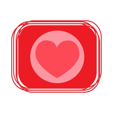 Basit kalp simgesi üzerinde kırmızı bir arka plan