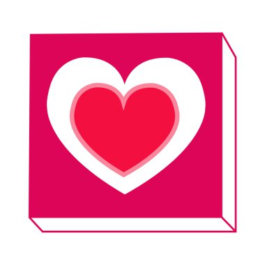 Beyaz arka plan üzerinde izole kalp kitap