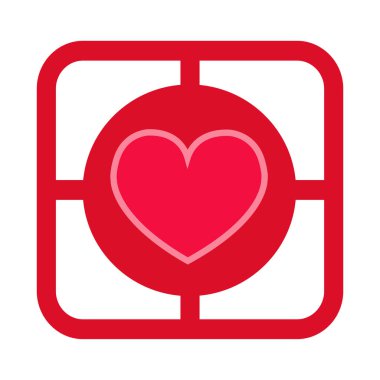 Kalp basit aşk hedef simgesine