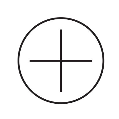 Beyaz arka plan üzerinde izole siyah artı düğmesini