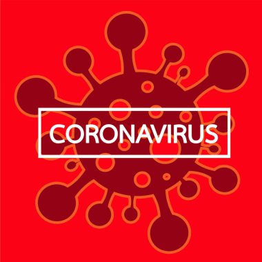 COVID-19 Vektör Coronavirüs simgesi tasarımı