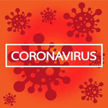 COVID-19 Vektör Coronavirüs simgesi tasarımı