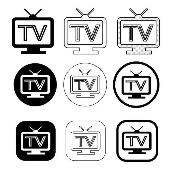 Einfaches Design Von Fernsehsymbolen — Stockvektor