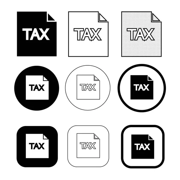 Jednoduchý Návrh Ikon Daňové Značky — Stockový vektor