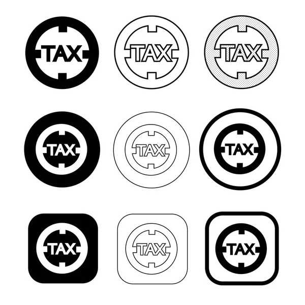 简单的税务图标设计 — 图库矢量图片