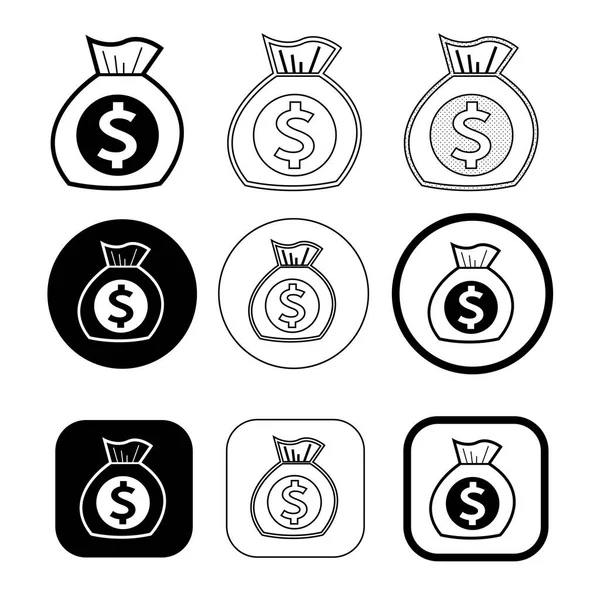 Einfaches Design Von Dollarsymbolen — Stockvektor