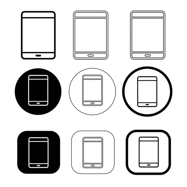 Eenvoudige Smartphone Pictogram Ontwerp — Stockvector