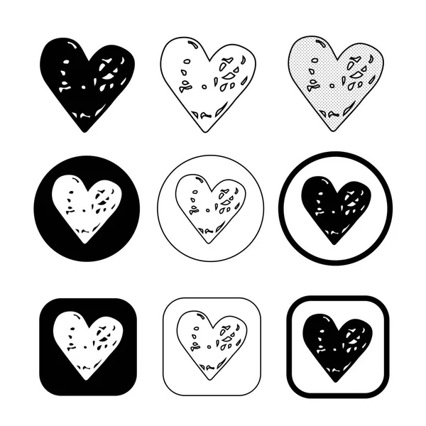Diseño Signo Icono Corazón Simple — Archivo Imágenes Vectoriales
