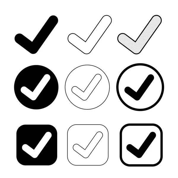 Diseño Signo Icono Marca Verificación Simple — Archivo Imágenes Vectoriales