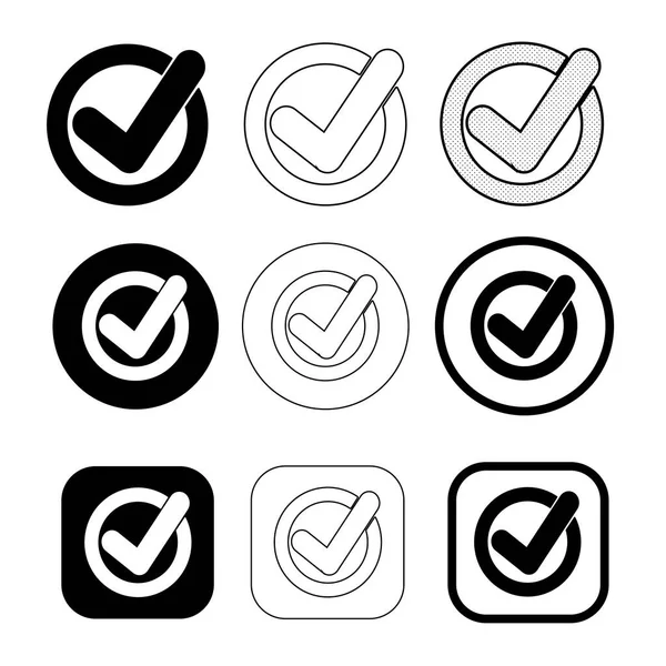 Diseño Signo Icono Marca Verificación Simple — Vector de stock