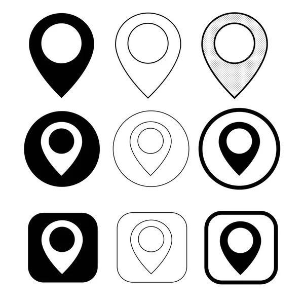 Simple Pin Location Icône Signe Design — Image vectorielle