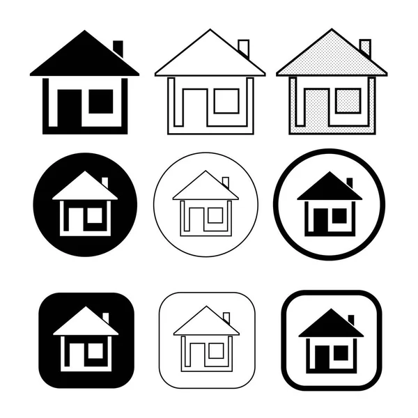 Einfaches Design Für Haussymbole — Stockvektor