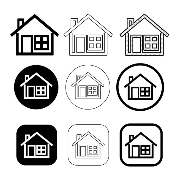 Diseño Signo Icono Casa Simple — Vector de stock