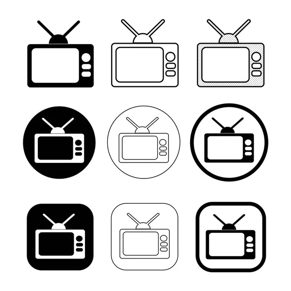 Простий Дизайн Значка Телевізора — стоковий вектор
