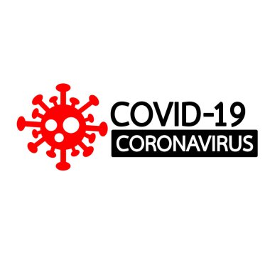 COVID-19 Vektör Coronavirüs simgesi tasarımı