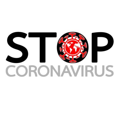 Coronavirus covid-19 Vektör işaret tasarımını durdur