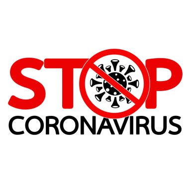 Coronavirus covid-19 Vektör işaret tasarımını durdur