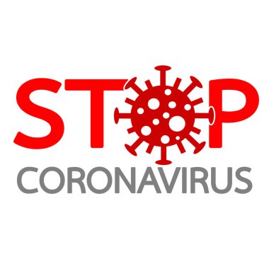 Coronavirus covid-19 Vektör işaret tasarımını durdur