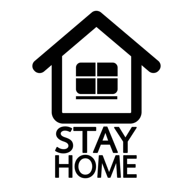 Stay Home Stay Safe Quote Vector Illustration Coronavirus Covid Awareness — Stock Vector