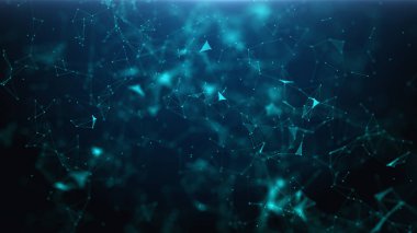 Soyut Plexus Kavrama Arkaplanının 3B Görünümü