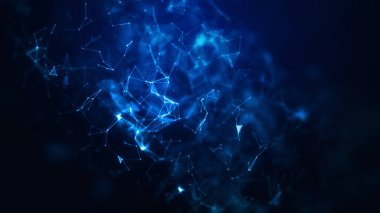 Soyut Plexus Kavrama Arkaplanının 3B Görünümü