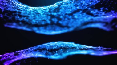 Soyut Plexus Kavrama Arkaplanının 3B Görünümü