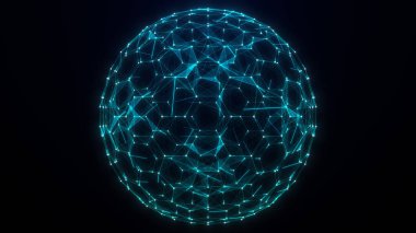 Soyut Plexus Kavrama Arkaplanının 3B Görünümü