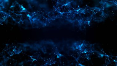 Soyut Plexus Kavrama Arkaplanının 3B Görünümü