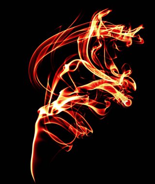 Duman Siyah Arkaplan Dokusunda izole edildi