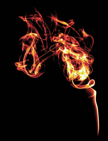 Smoke Elszigetelt Fekete Háttér Textúra — Stock Fotó