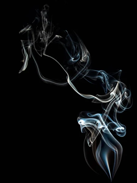 Smoke Isolated Black Background Texture — Stock Photo, Image