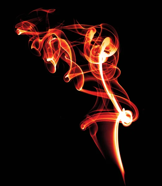 Smoke Elszigetelt Fekete Háttér Textúra — Stock Fotó