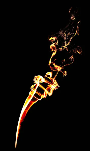 Smoke Isolated Black Background Texture — Stock Photo, Image