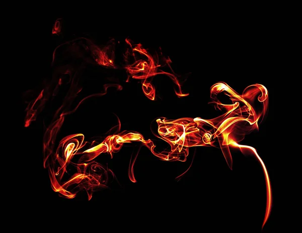 Smoke Isolated Black Background Texture — Stock Photo, Image