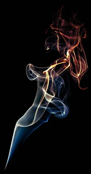 Smoke Isolated Black Background Texture — Stock Photo, Image