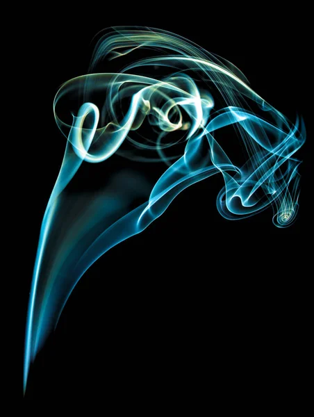 Fumo Isolato Sfondo Nero Texture — Foto Stock