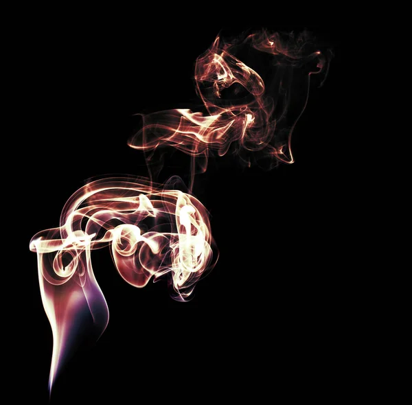 Smoke Isolated Black Background Texture — Stock Photo, Image