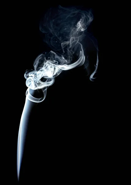 Smoke Isolated Black Background Texture — Stock Photo, Image