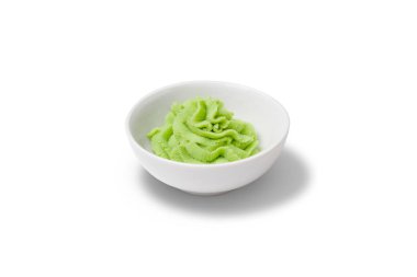 Wasabi suşi ve rulo için beyaz arka plan