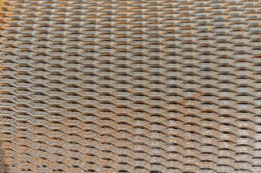 Paslı çelik metal rendeleyici ağ desenli tasarımın arka planı. Fotoğraf kolajları için