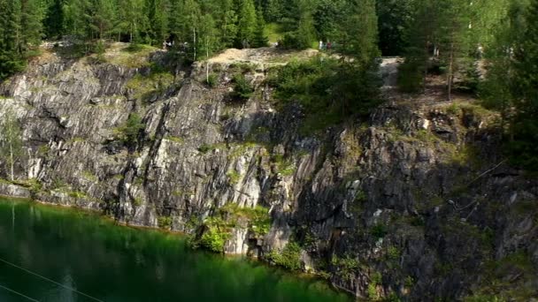 Landscape Marble Canyon. Ruskeala. Karelia. . — Vídeos de Stock