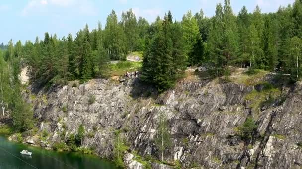 Landscape Marble Canyon. Ruskeala. Karelia. . — Vídeos de Stock