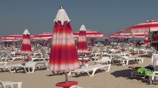 Albena Beach'te. Resort Spa Bulgaristan. — Stok video